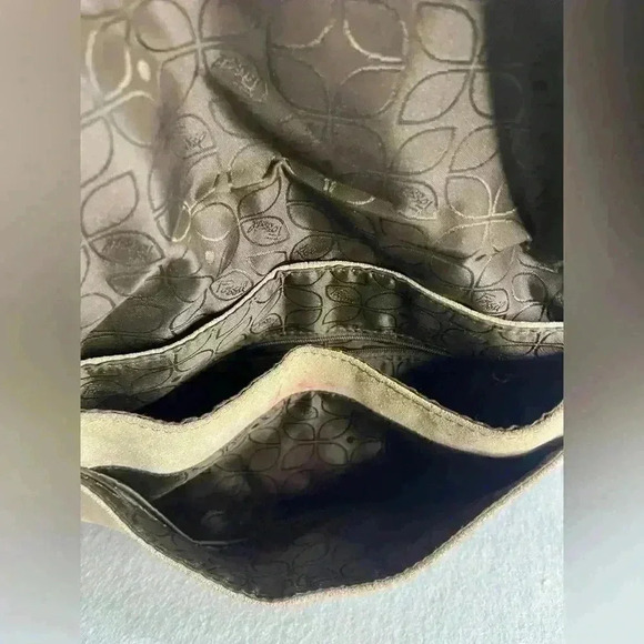 Fossil Long Live Vintage Metallic fabric hobo bag magnetic closure shoulder bag - Picture 13 of 13